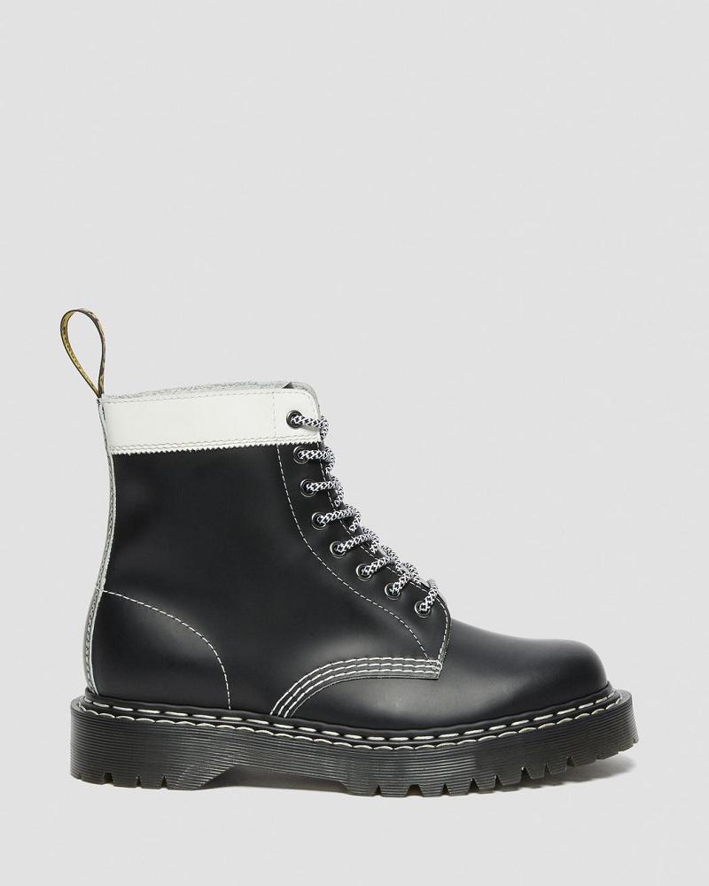 Dr Martens 1460 Pascal Bex Leren Contrast Veterlaarzen Dames Zwart Wit | NL 597FDN